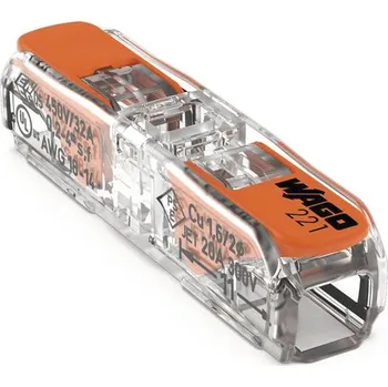 Inline spojka WAGO 221-2411 s páčkami (pro vodiče 0,2–4 mm²)