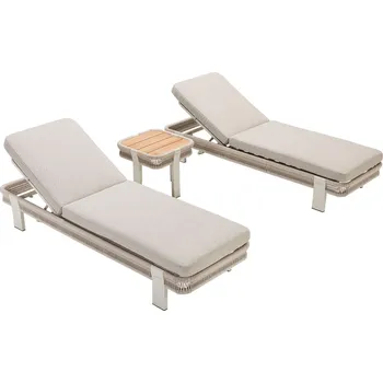 Zahradní lehátko Zahradní set lehátka BORROMEO TAUPE