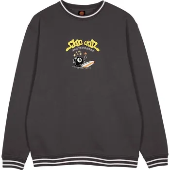 Pánská mikina SANTA CRUZ mikina - Winkowski Surf Front Crew Washed Black (WASHED BLACK) velikost: XL