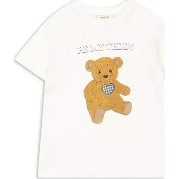 Dětské tričko s příměsí lnu Konges Sløjd ERA TEE OCS hnědá barva, KS103194 82X, vel. 86