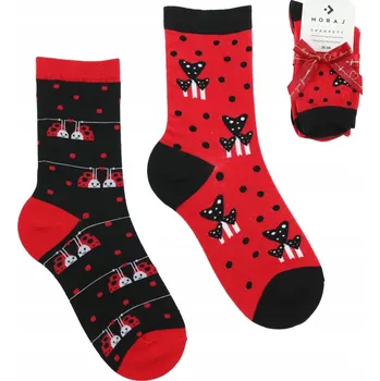 Dámské ponožky Moraj dámské bavlněné ponožky 35-38 sada Valentýn