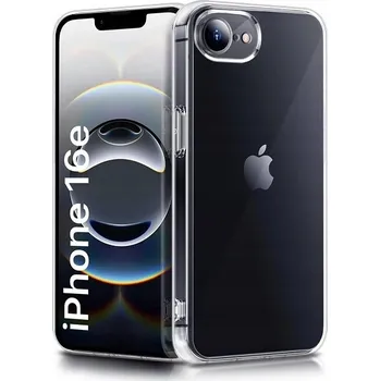 Pouzdro na mobilní telefon POUZDRO ULTRATENKÉ SLIM TPU SILIKONOVÁ GUMA PRO IPHONE 16E / SE 4 + SKLO