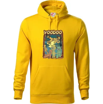Pánská mikina Voodoo kapela - Mikina pánská Cape s kapucí - 5XL ( Žlutá )