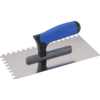 Zednické hladítko Hladítko nerezové 130x270mm zub 8x8, dvousl. rukojeť G-11 0243