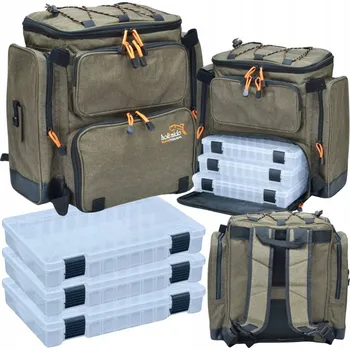 Batoh Hokkaido se 3 krabičkami, pevné dno 38/42/21 cm