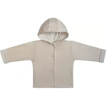 Dupačky Kabátek dvojitý oboustranný s kapucí Vlnky smetanový Baby Service velikost 62