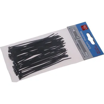 Organizace kabelů Pásky vázací 120x2.5mm 50ks černá