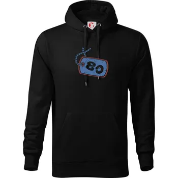 Pánská mikina 80 na krku - Mikina pánská Cape s kapucí - 4XL ( Černá )