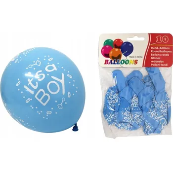 Balónek BALÓNKY MODRÉ S NÁPISEM IT'S A BOY NA BABY SHOWER CHLAPEC PÁRTY 30 CM