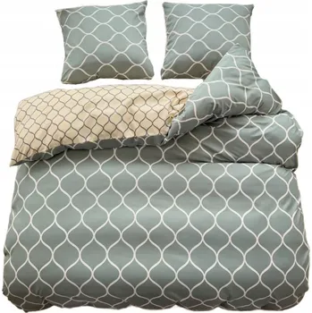 Povlečení POVLEČENÍ 140x200 OBOUSTRANNÉ BAVLNA SATÉN GierekHoff SADA 2 ks ŠEDÁ/BÍLÁ