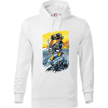 Pánská mikina Surfující VAN - Mikina pánská Cape s kapucí - 5XL ( Bílá )
