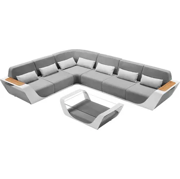 Zahradní sestava Zahradní 5 místná rohová souprava ONDA WHITE GREY