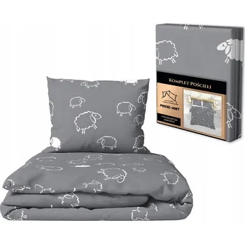 Povlečení Povlečení 160x200cm 2x70x80cm, 140g/m2, 100% bavlna šedí jehňátka