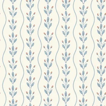 Tapeta Borastapeter Vliesová tapeta na zeď, modrá, listy, pruhy, 7779, Adorn, Borastapeter, velikost 10,05 x 0,53 m