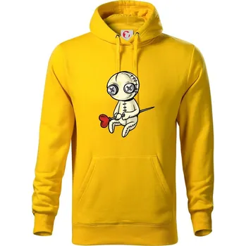 Pánská mikina Voodoo láska - Mikina pánská Cape s kapucí - 2XL ( Žlutá )