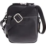 Extra malá pánská taštička přes rameno Hexagona 291329 černá nylonová s koženými doplňky