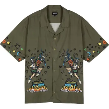 Pánská košile SANTA CRUZ košile - Salba Resurrection Shirt Uniform Green (UNIFORM GREEN) velikost: M