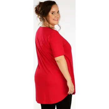 Dámské tričko Dámská tunika LITEX pro plnoštíhlé červená XXL