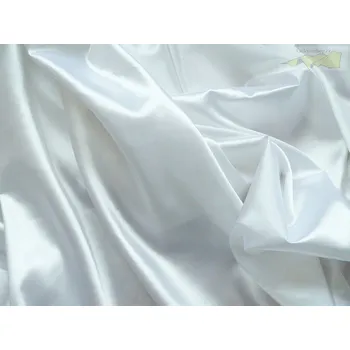 satén strečový 300 bílý