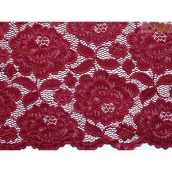Krajka vínová elastická krajka alice
