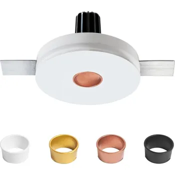 Linea Light Gypsum_Coloring_R1 V2, sádrová bodovka s kulatým rámečkem, 6W 3000K 41.6° 350mA, Ø 3cm