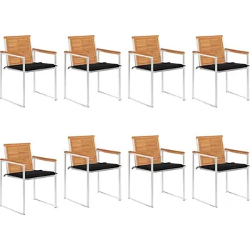 OMAXI Zahradní židle 8 ks s poduškami masivní akáciové dřevo 511213