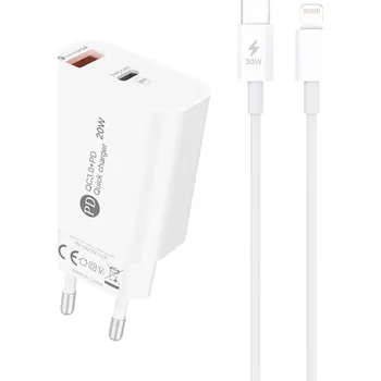 HT A6MaxL rychlonabíječka s výstupem USB-C + USB-A / 20W / kabel USB-C/Apple Lightning