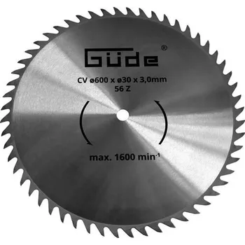 Pilový kotouč Pilový kotouč na dřevo CV 600x30x3,0 - 56Z Güde 1855