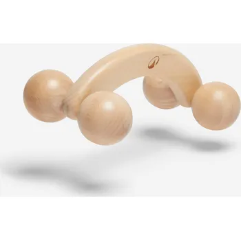 Masáž DECATHLON Masážní pomůcka se 4 kuličkami dřevěná