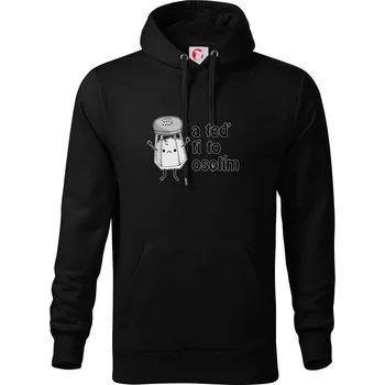 Pánská mikina A teď ti to osolím - Mikina pánská Cape s kapucí - XL ( Černá )