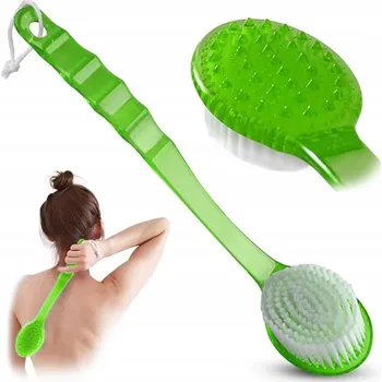 Kartáč na nádobí KARTÁČ NA MYTÍ ZAD S MASÁŽNÍMI VÝSTUPKY A DLOUHOU RUKOJETÍ