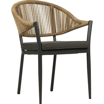 Zahradní jídelní židle LION antracit/hnědá