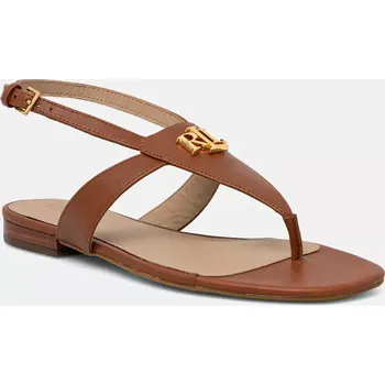 Dámské sandále Kožené sandály Lauren Ralph Lauren Everley dámské, hnědá barva, 802959145002 802959145002.200 82X, EUR 37