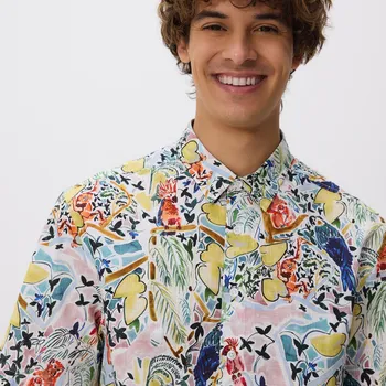 Pánská košile Reserved - Vzorovaná košile comfort fit - vícebarevná - 017EH-MLC - 017EH-MLC-S