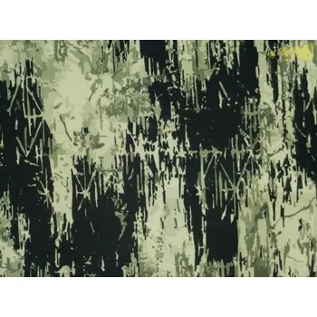 olivově zelená hedvábná šatovka 3179 se vzorem