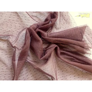 elastický tyl 1095 oříškový s nopky