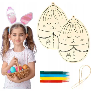 Velikonoční dekorace Velikonoční závěs z dřeva - vajíčko