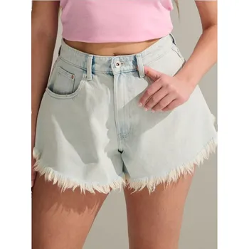 Sinsay - Volné šortky s vysokým pasem - modrá - 713DB-05J - 713DB-05J-36