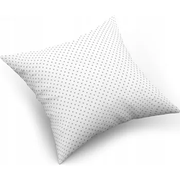 Povlak na dekorativní polštářek Povlak na polštářek "jasiek" 40x40 100% BAVLNA Šedé puntíky na bílém