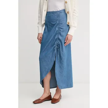 Dámská sukně Džínová sukně Pepe Jeans MAXI SKIRT HW SUNSET modrá barva, maxi, pouzdrová, PL901218 55X, vel. L