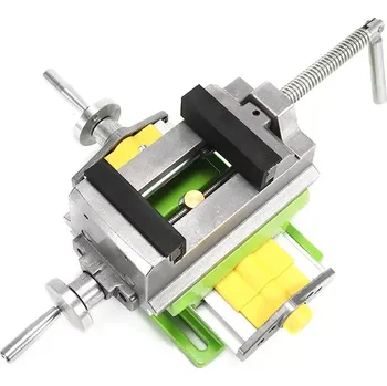 Křížový pracovní stůl 130x130mm zelený, svěrák (KS36)