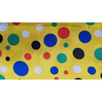 žlutý satén barevné bubliny