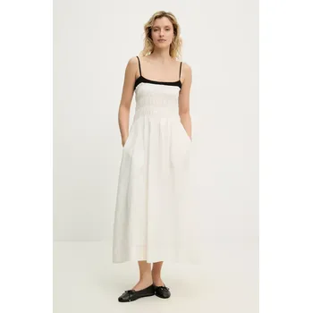 Dámské šaty Lněné šaty Answear.LAB 3004.TKK bílá 00X, vel. XL