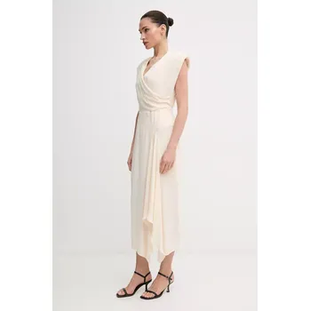 Dámské šaty Šaty Sandro Ferrone S23XBEBONACCORTI béžová 01X, vel. 36