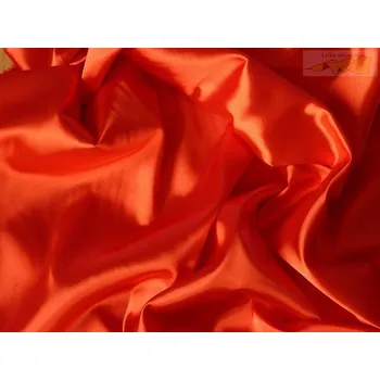 satén strečový 303 červený