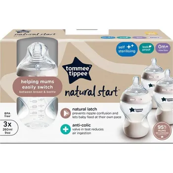 Tommee Tippee Kojenecká láhev C2N 260 ml 3 ks 0 m+
