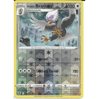 Společenská hra Pokémon karta Hisuian Braviary 132/189 Reverse Holo