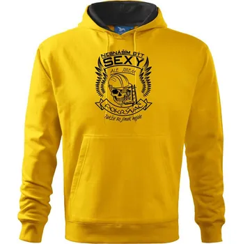 Pánská mikina Nesnáším být sexy - pokrývač - Mikina pánská Cape s kapucí - L ( Žlutá )
