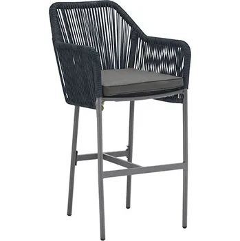 Zahradní barová židle BALERIC charcoal/tmavě modrá