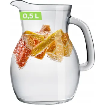 SKLENĚNÝ DŽBÁN NA NÁPOJE VODU ŠŤÁVY VÍNO 500 ml